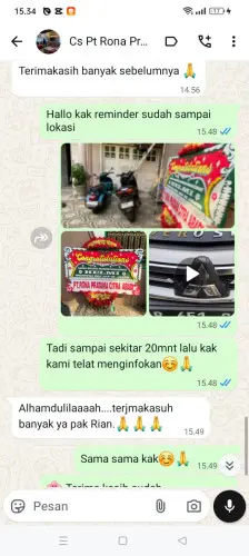 Testimonial Papan Bunga linggarsari